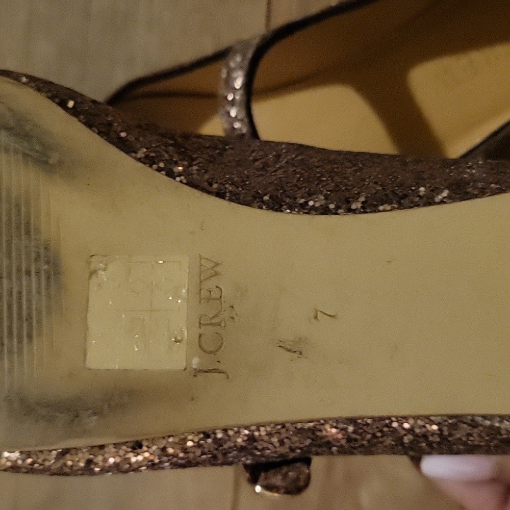 J.CREW Elegant GOLD  Glitter Mary Jane Shoes - Picture 7 of 7